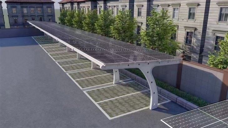 Tempat parkir dengan tata surya